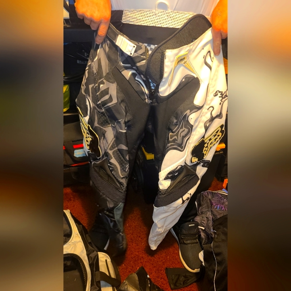 Fox dirt biking gear and boots